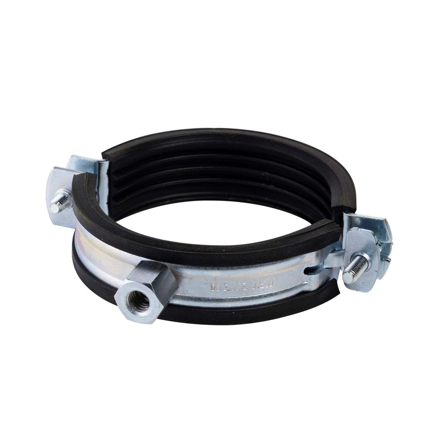 Walraven BISMAT 2000 pipe clamp, EPDM insert, M8/M10, electrolytically galvanized, 73 - 80 mm