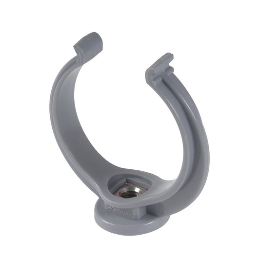 Nicoll rainwater downpipe bracket, PP, light grey, 80 mm