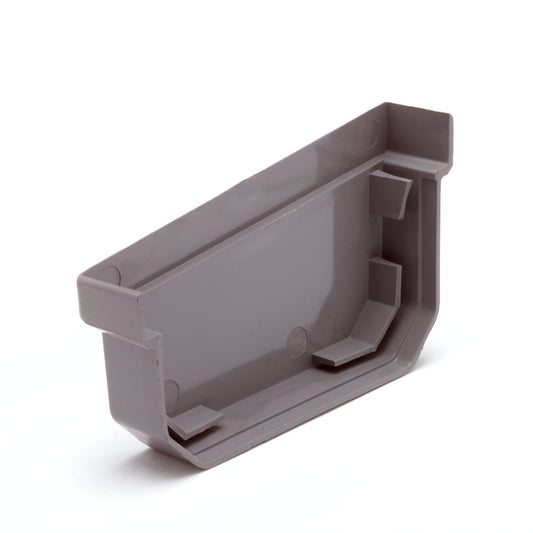 S-lon end piece, PVC, 95 mm, grey, left