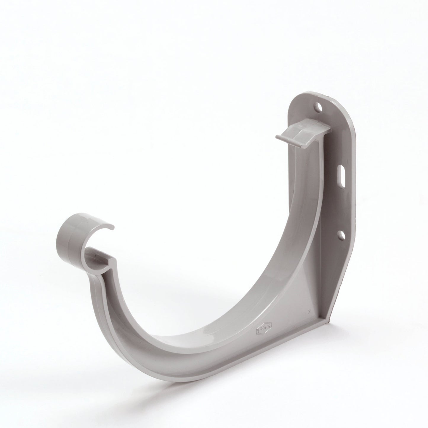 S-lon gutter bracket for half round gutter, PVC, no. 2, grey, 150 mm