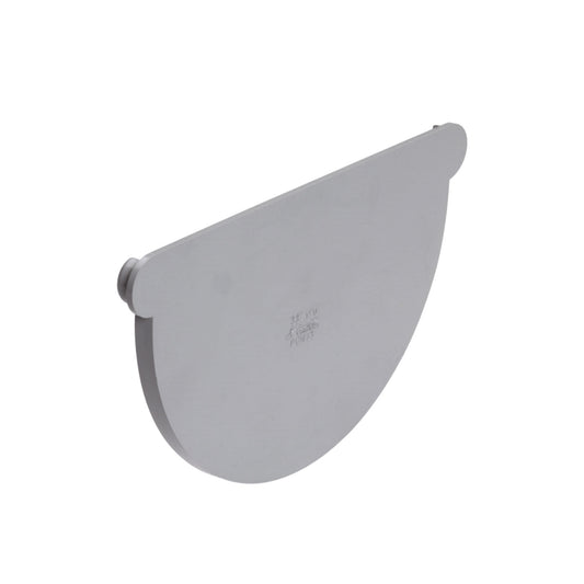 Nicoll Techtan end piece for half round gutter outlet, PVC, left/right, 170 mm, light grey