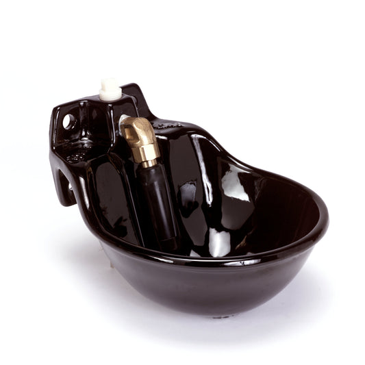 Suevia drinking bowl, cast iron, type 61 'ideal', with rod valve, suitable for cattle and horses