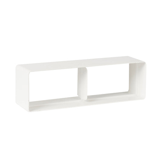 Nedco push-fit socket for kitchen ventilation, PVC, 2x socket, 204 x 60 mm, double