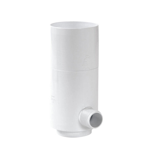 Nicoll Techtan rainwater rain barrel filling machine, PVC, white, RAL 9010, 80 mm