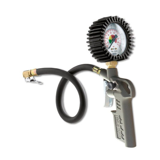 Tire inflator, standard, ¼", pressure gauge 63 mm, flexible hose 36 cm
