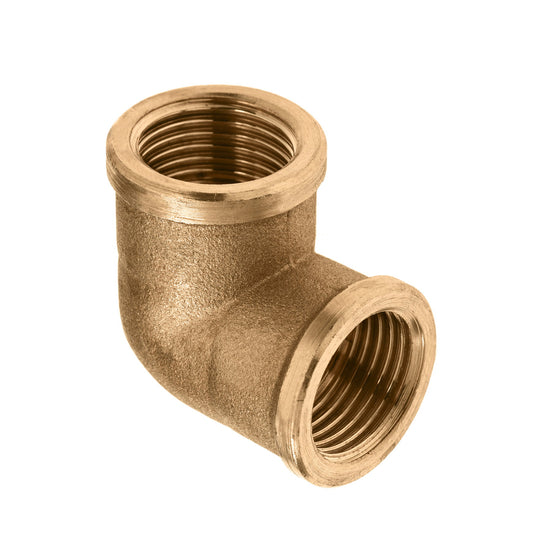 Codo Bonfix de 90°, latón, 2 roscas hembra, ¼"