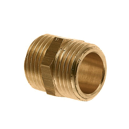 Bonfix double nipple, brass, 2x male thread, ½"