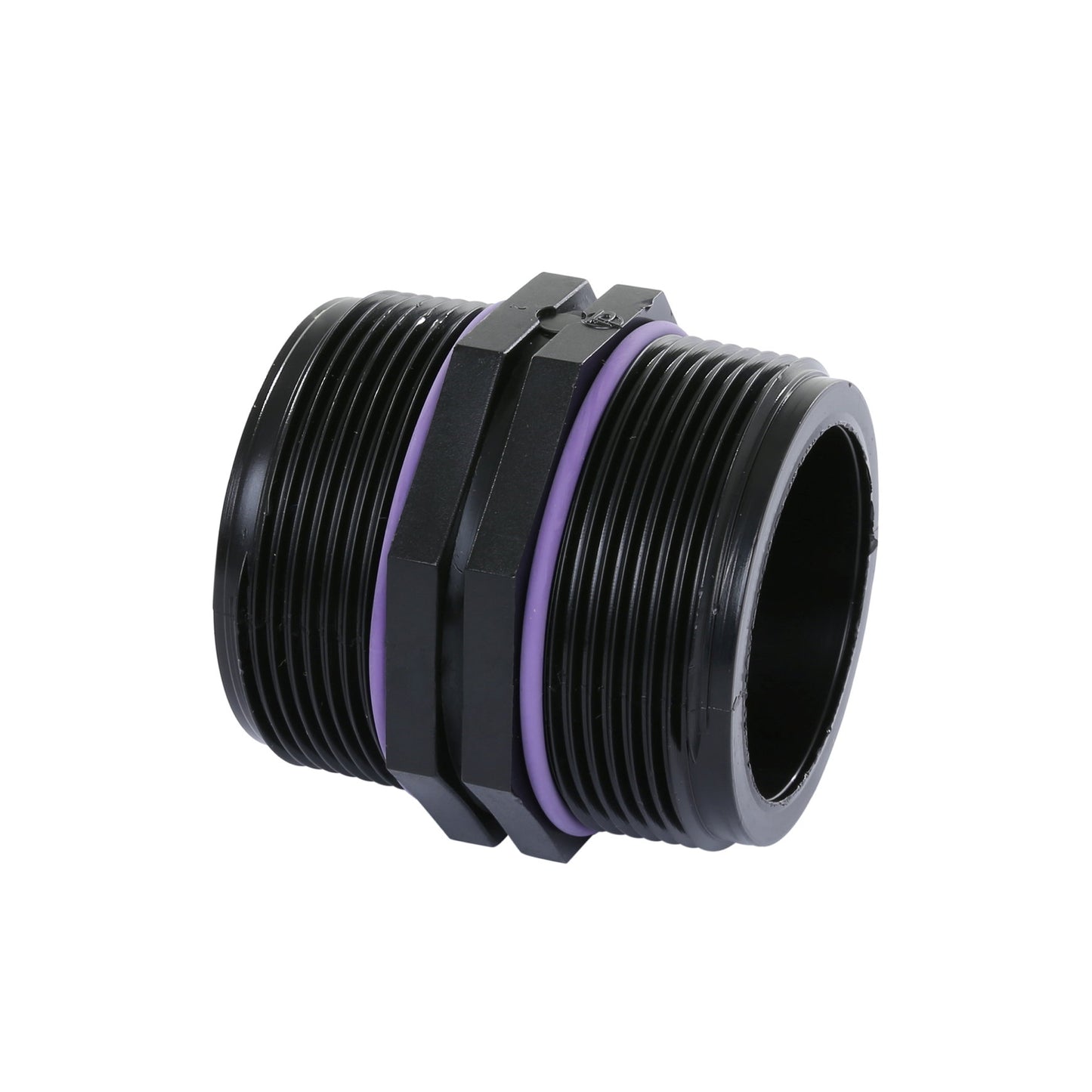 Self-Seal double nipple, PP, 2x male thread, 6 bar, ¾" x ¾"