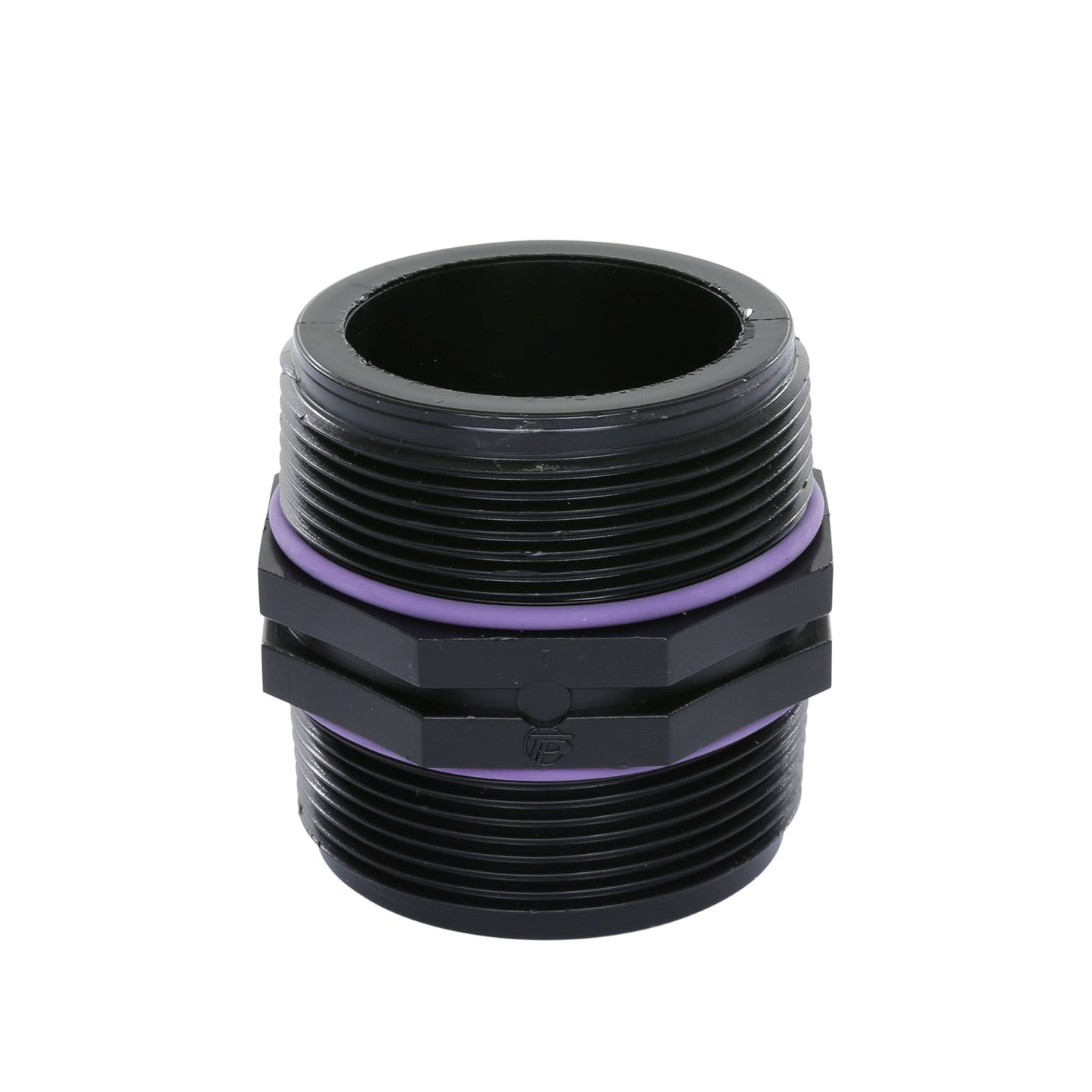 Self-Seal double nipple, PP, 2x male thread, 6 bar, 1¼" x 1¼"