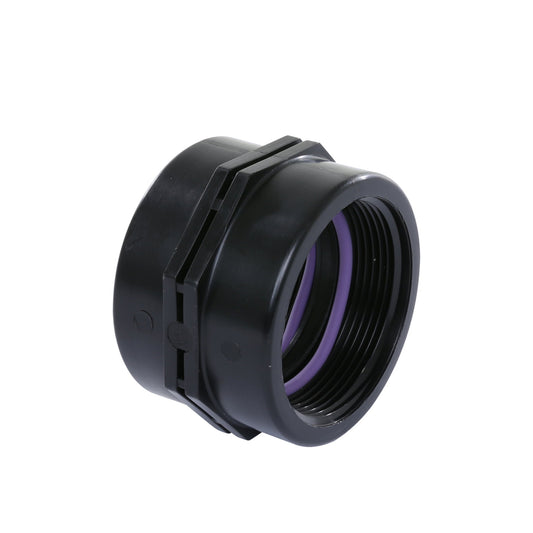 Self-Seal threaded socket, PP, 2x female thread, 6 bar, 2" x 2"