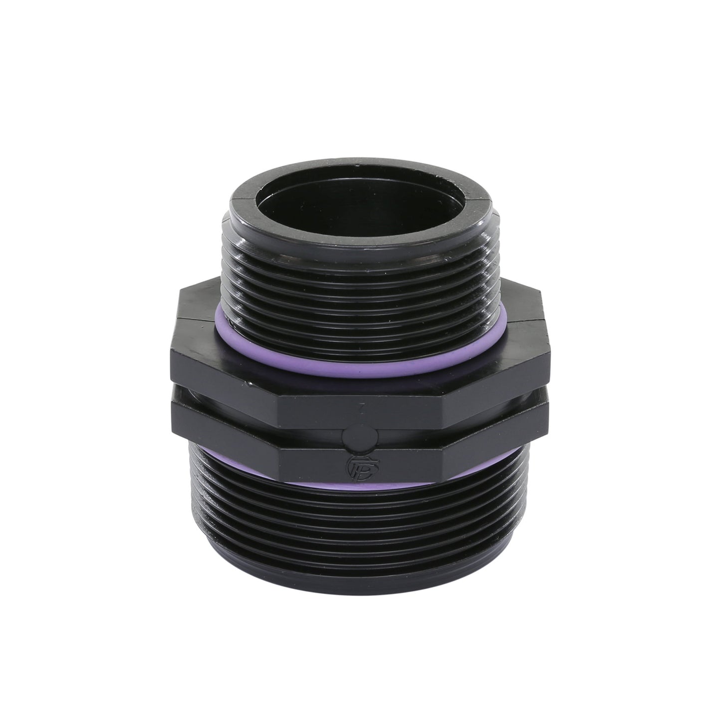 Self-Seal double reducing nipple, PP, 2x male thread, 6 bar, 1" x ¾"
