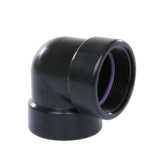 Self-Seal PP elbow 90°, 2x female thread, 6 bar, ¾"