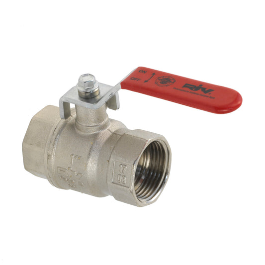RIV ball valve, chrome-plated brass, 2x female thread, type 4171, 25 bar, 1½"