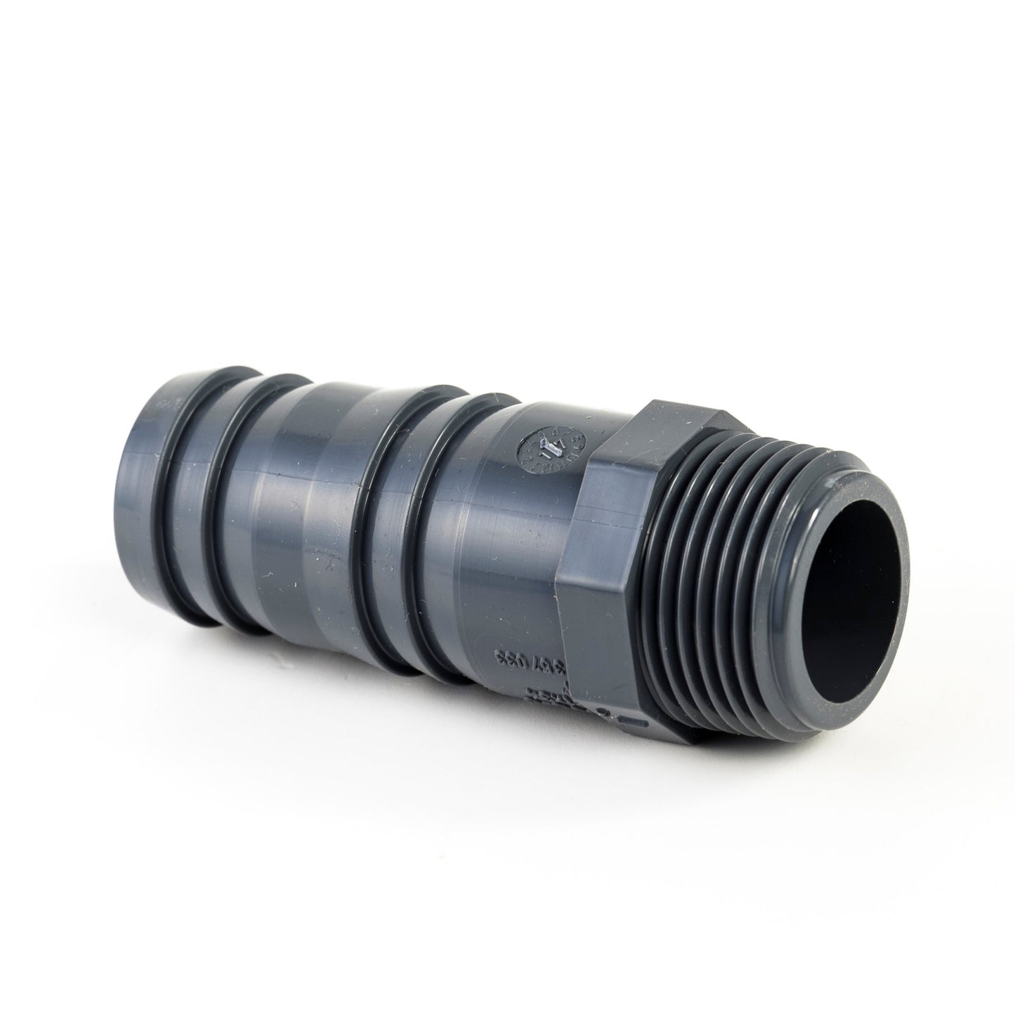 VDL threaded hose barb, PVC, 1x male thread, 10 bar, 3/8" x 18 x 16 mm