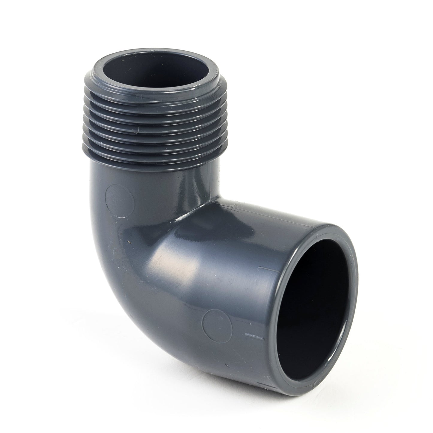 VDL threaded elbow 90°, PVC, internal glue x male thread, 10 bar, 40 mm x 1¼"