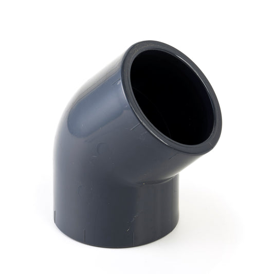 VDL elbow 45°, PVC, 2x internal glue, 16 bar, 20 mm