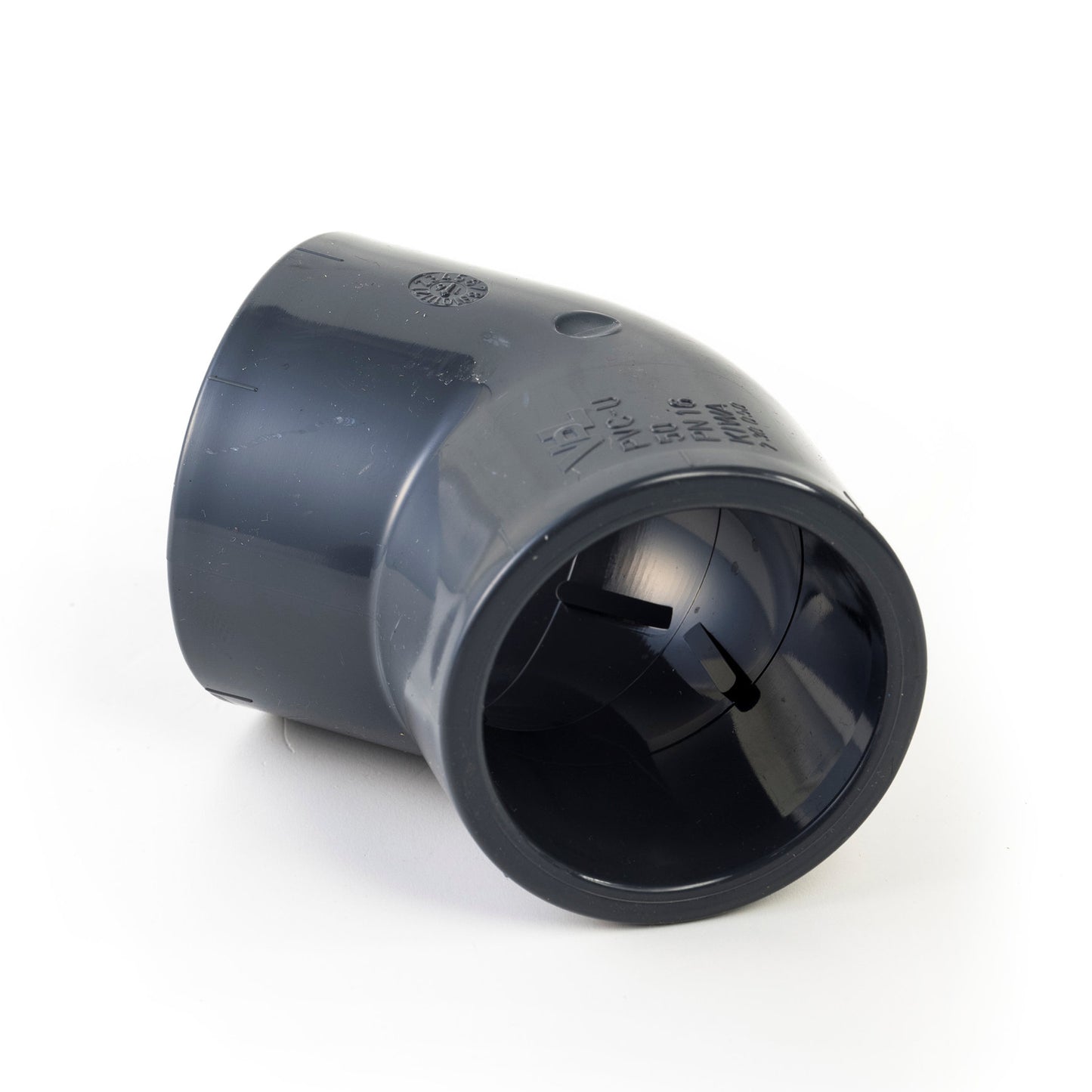 VDL elbow 45°, PVC, 2x internal glue, 16 bar, 50 mm