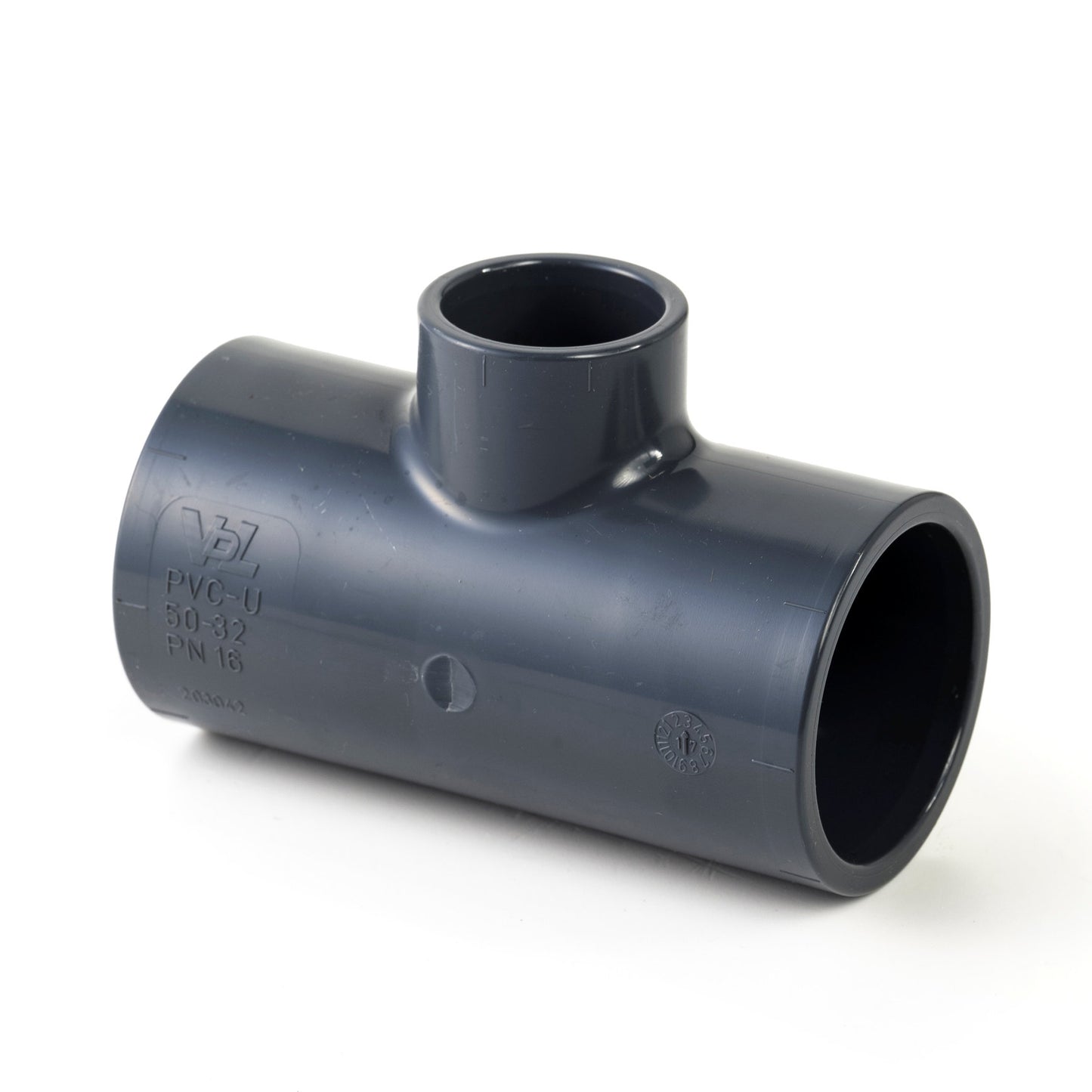 VDL reducer T-piece 90°, PVC, 16 bar, type A, 3x internal glue, 63 x 50 mm
