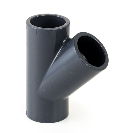 VDL T-piece 45°, PVC, type A, 3x internal glue, 16 bar, 25 mm