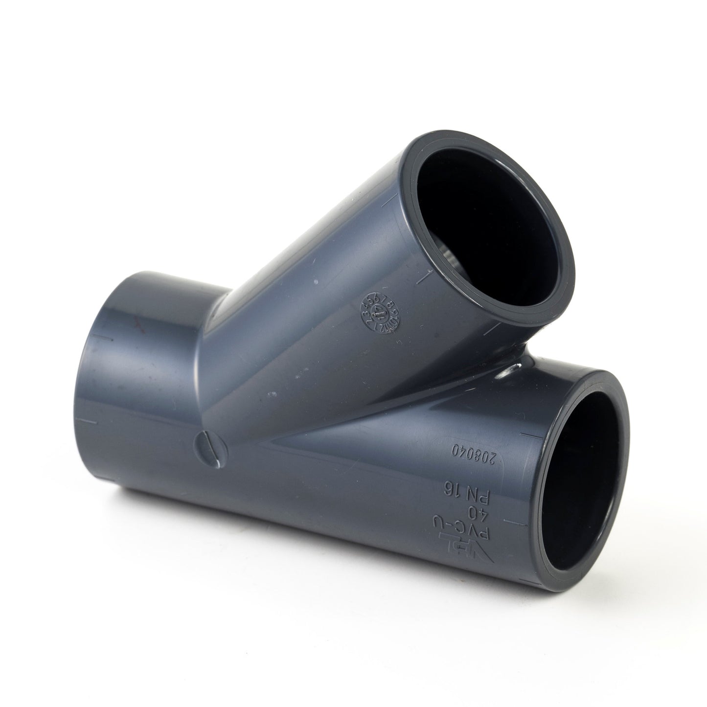 VDL T-piece 45°, PVC, type A, 3x internal glue, 16 bar, 25 mm