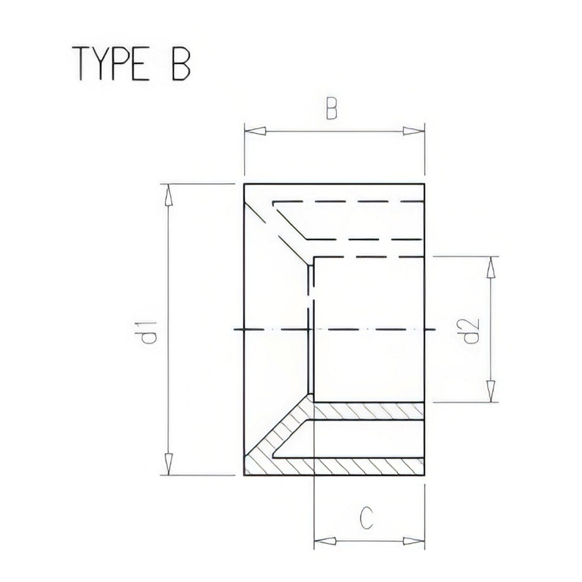 VDL PVC reducer ring, external x internal bond, 16 bar, type B, 32 x 16 ...