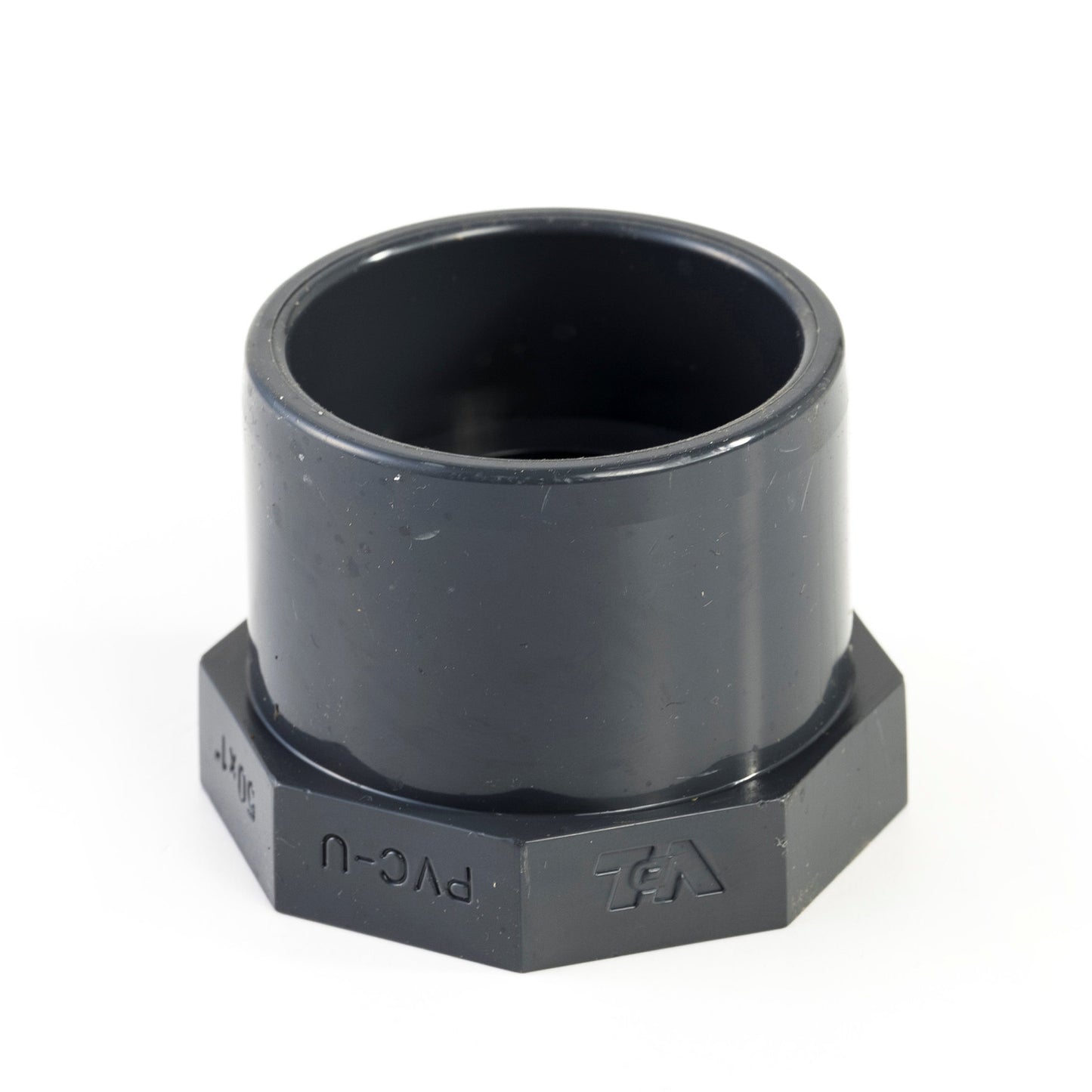 VDL insert screw ring, PVC, external glue x female thread, 16 bar, type A, 50 mm x 1"