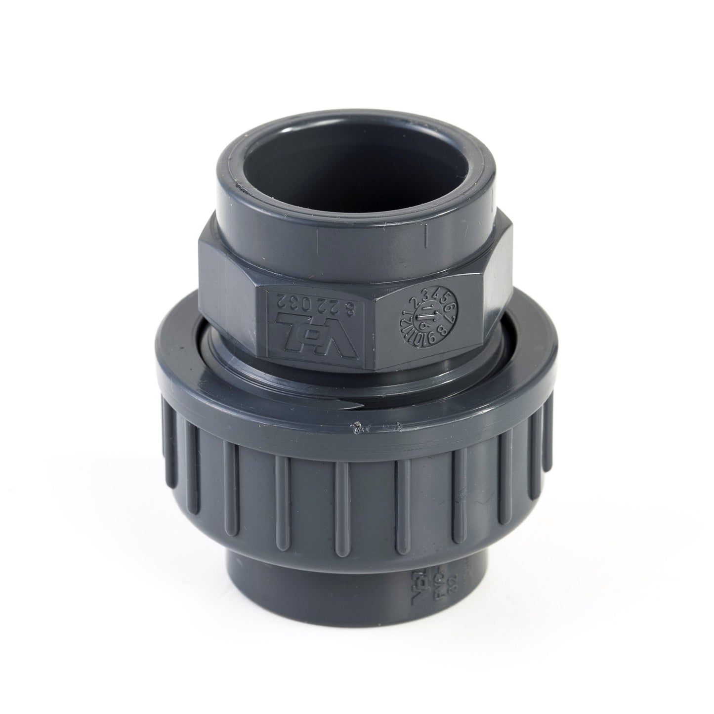 VDL 3-piece coupling, PVC, 2x internal glue, 16 bar, 25 mm, type A