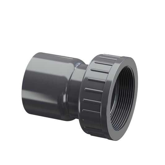 VDL 2/3 coupling, PVC, internal glue x female thread, 10 bar, 40 mm x 1¼"