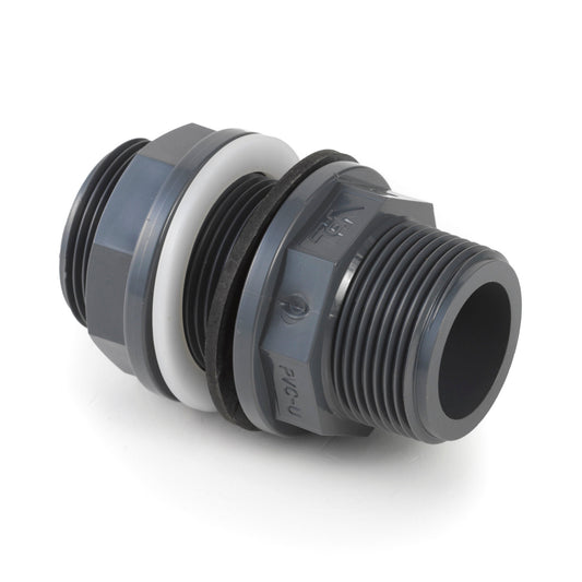 VDL reservoir coupling, type B, PVC, internal glue x male thread, 32 mm x 1¼" x 1¼"