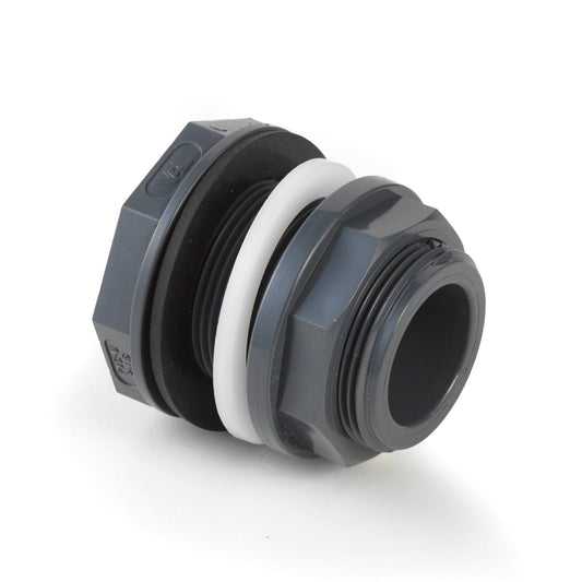 VDL reservoir coupling, PVC, external thread x internal glue, 1½" x 32 mm