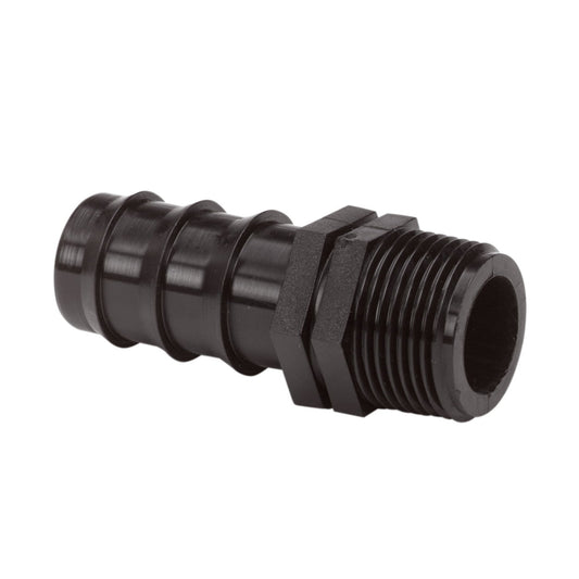 Hose barb with male thread, PP, 16 mm x ½"