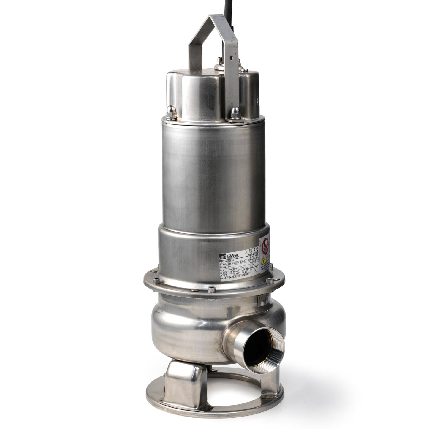 Bomba sumergible Ebara para aguas limpias y residuales, SS, DW Vox 75 M, 0,55 kW, 230 V