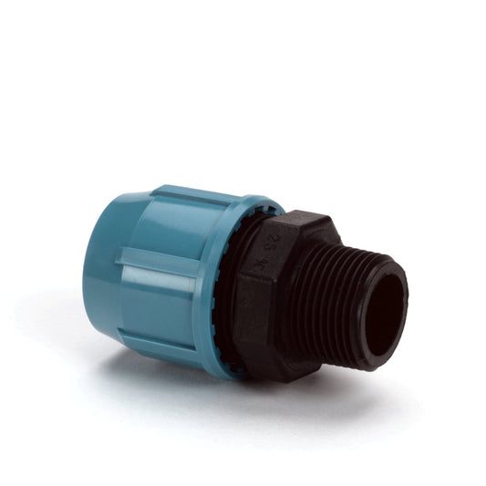 Unifit thread coupling, clamp x male thread, 10 bar, 20 mm x ½"