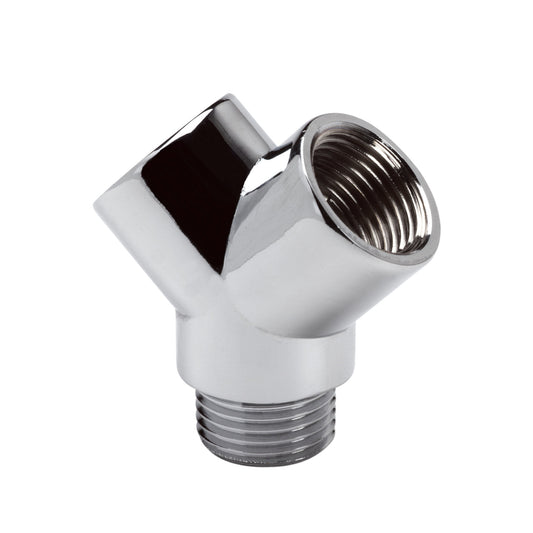 Bonfix Y-piece, chrome-plated brass, female thread x external thread x female thread, ½"
