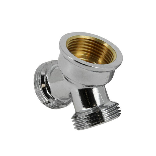 Bonfix Y-piece, chrome-plated brass, male thread x female thread x male thread, ¾"