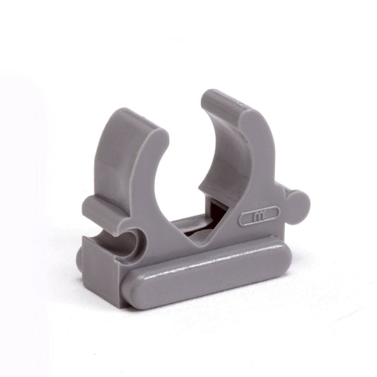 Mepac clamp bracket, grey, 25 mm, bag of 25 pieces