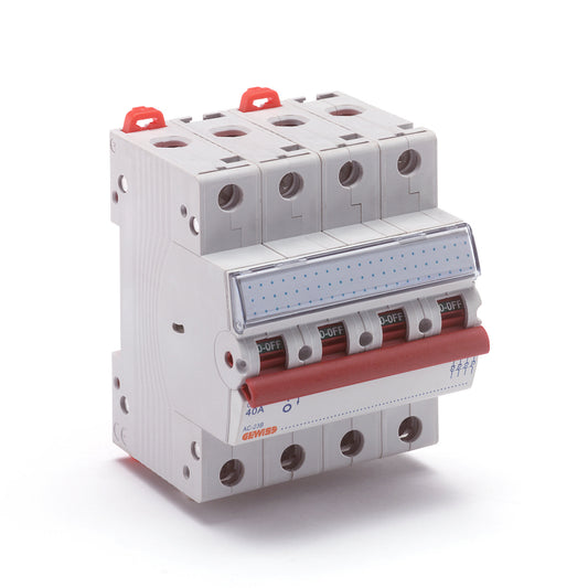 Gewiss main switch, 4-pole, 40A, 400V