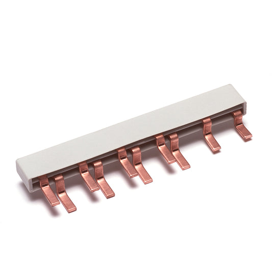 Gewiss pin busbar, F+N rail, for 1 RCD + 4x circuit breaker, insulated