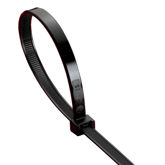 SapiSelco cable ties, black, l = 135 mm, w = 2.5 mm, bag of 100