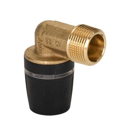 TECElogo threaded elbow 90°, brass, PPSU, insert x male thread, 16 mm x ½"