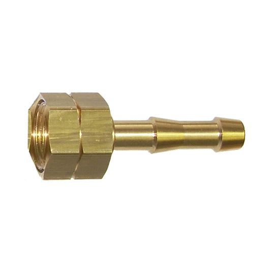 Boquilla de manguera Hasmi con tuerca de 3/8", conexión L de 3/8", latón