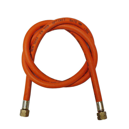 Manguera de propano Hasmi, EN559, longitud 5 m, ajustada, 3/8" en sentido antihorario x 3/8" en sentido antihorario