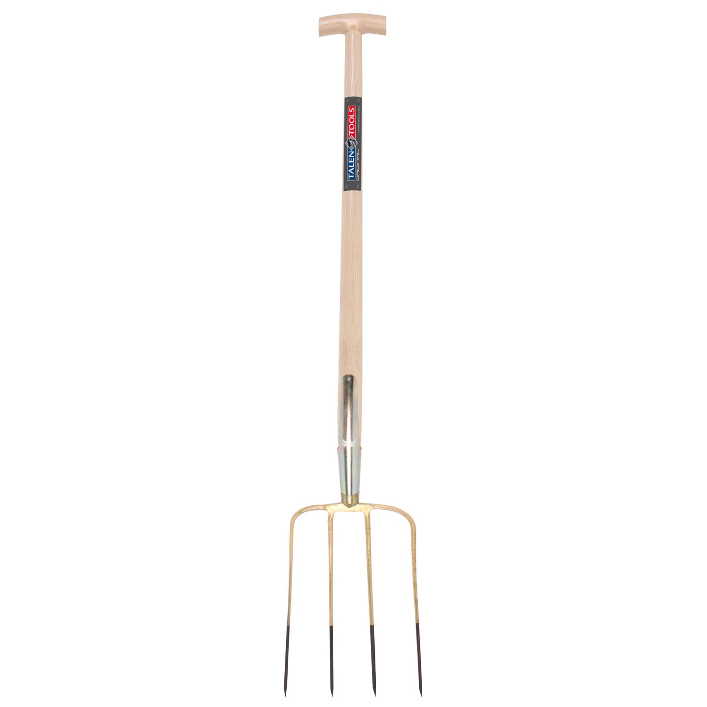 Horca para estiércol Talen Tools, 4 dientes, conexión de pasador, longitud del mango 85 cm, mango en T