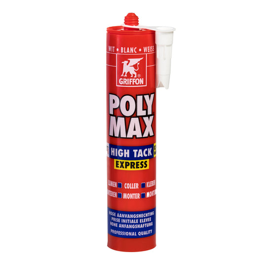 Griffon Poly Max mounting adhesive, High Tack Express, white, cartridge 435 gram