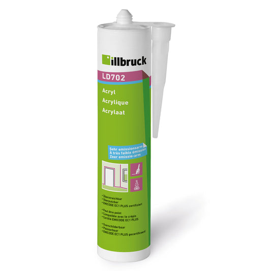 Illbruck acrylic sealant, white, type LD702, 310 ml