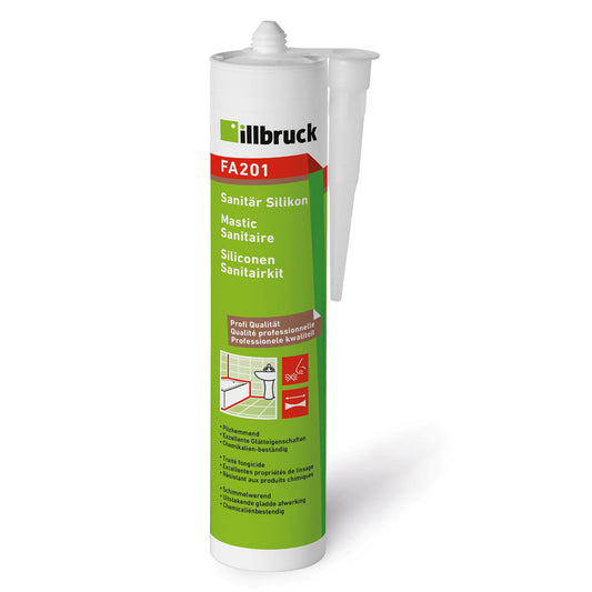 Illbruck construction and sanitary sealant, type FA201, 310 ml tube, white