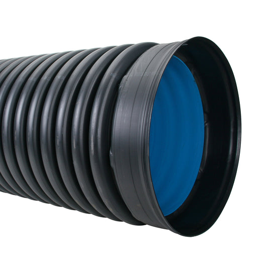 MAGNUM HDPE culvert pipe with molded socket, SN8, l = 6 meter, EN13476, 701 x 600 mm